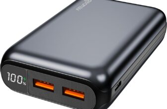 Geonav Power Bank, Carregador Portátil Universal 20.000mAh, USB-A (até 18W) + USB-C (até 20W)