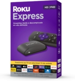 Roku Express | TV HD/Full HD compatível com Alexa, Siri e Google. Inclui Cabo HDMI Premium